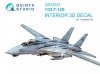 Quinta Studio QD32033 F-14D 3D-Printed & coloured Interior on decal paper ( Trumpeter ) 1/32